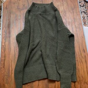 Green mock neck Loft sweater